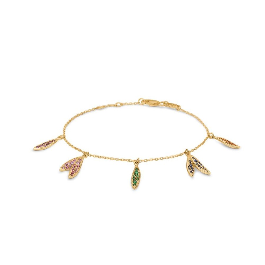 Jewellery Mads Z | Papageno Bracelet In 14 Kt. Gold With Real Gems