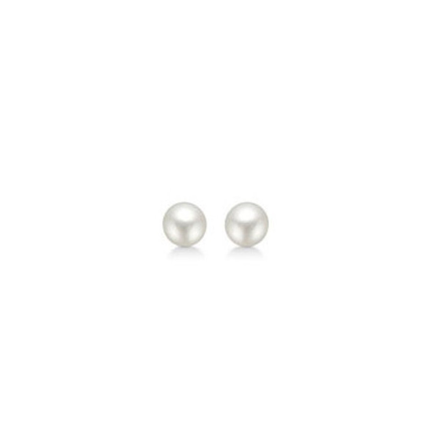 Jewellery Mads Z | 14 Ct. Gold Earrings W. 4 Mm Pearl