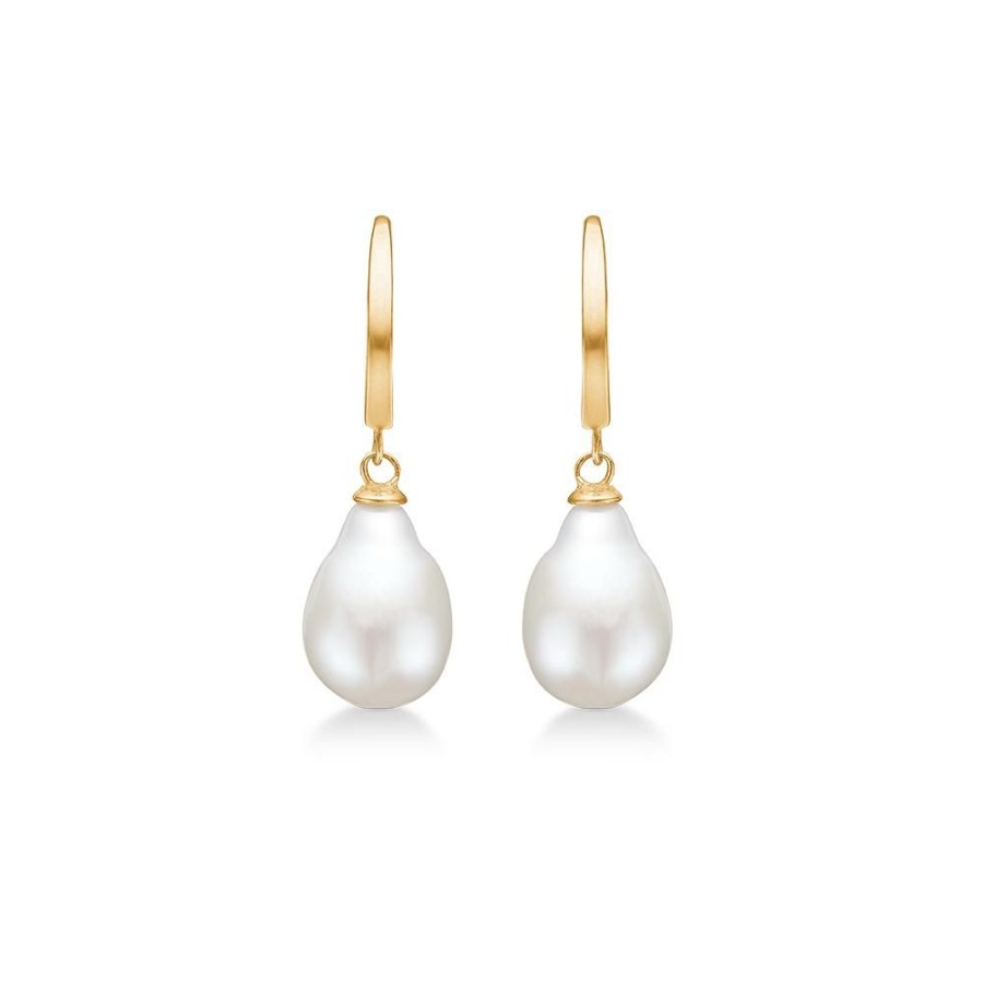 Jewellery Mads Z | Coco Earrings In 8 Ct. Gold With Pearl