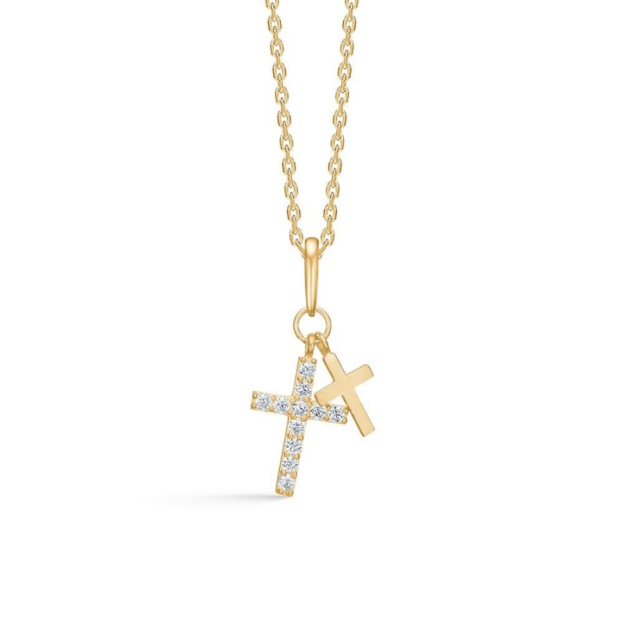 Jewellery Mads Z | Faith Pendant In 8 Ct. Gold With Zirconia