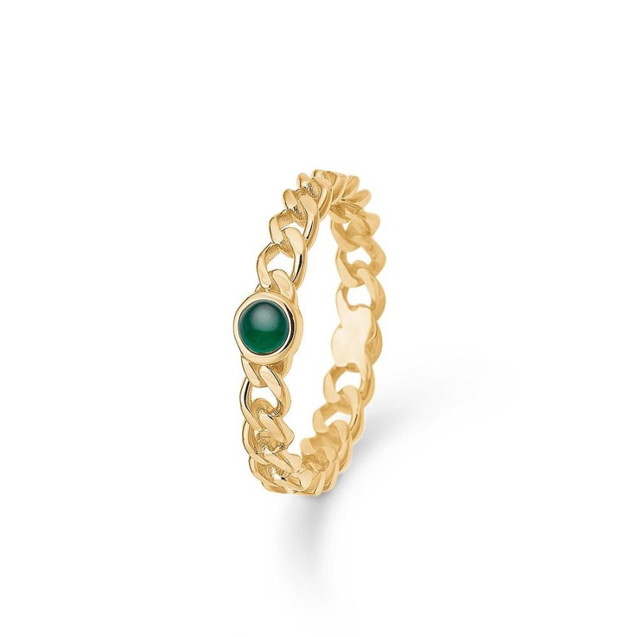 Jewellery Mads Z | Poetry Panzer Ring In 14 Kt. Gold W. Emerald