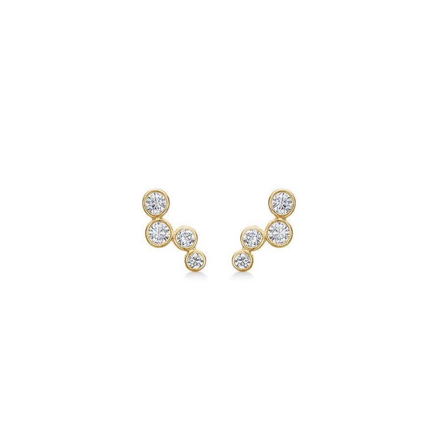 Jewellery Mads Z | Pixie Earrings In 8 Ct. Gold With Zirconia