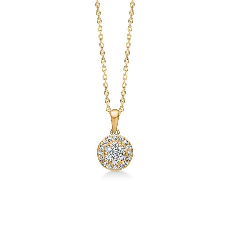 Jewellery Mads Z | Eleanor Pendant In 14 Ct. Gold With Diamonds