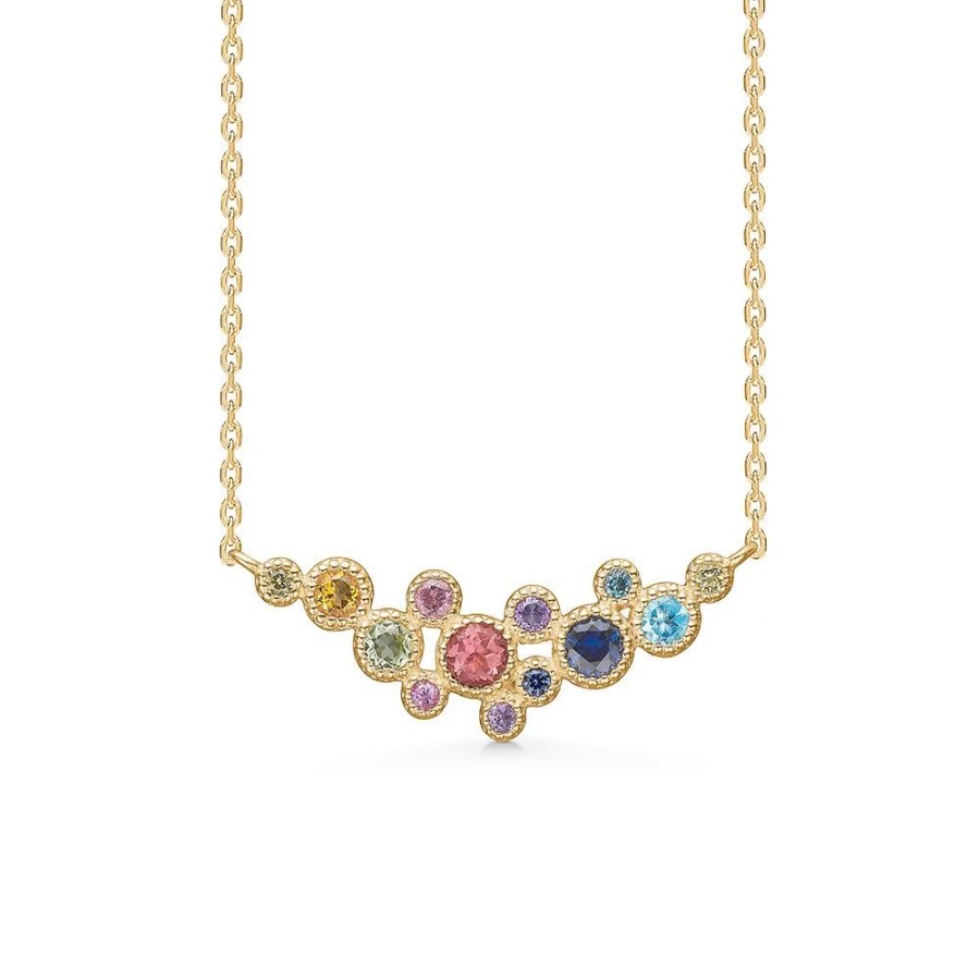 Jewellery Mads Z | Luxury Rainbow Necklace 14 Ct. Gold