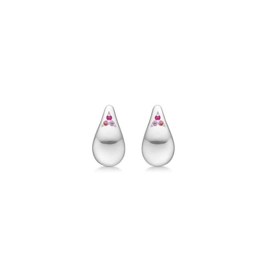 Jewellery Mads Z | Troika Silver Earrings With Real Gems