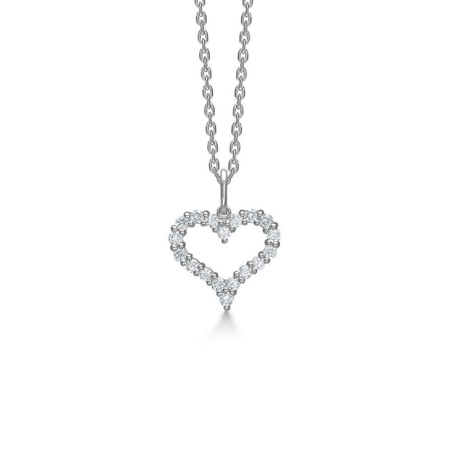 Jewellery Mads Z | Tender Heart Pendant 14 Ct. White Gold