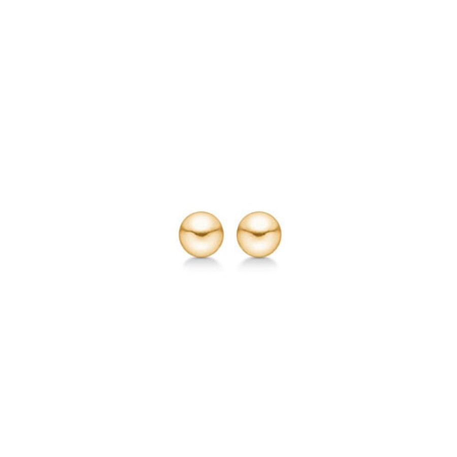 Jewellery Mads Z | 14 Ct. Gold Ball Earrings, 3 Mm