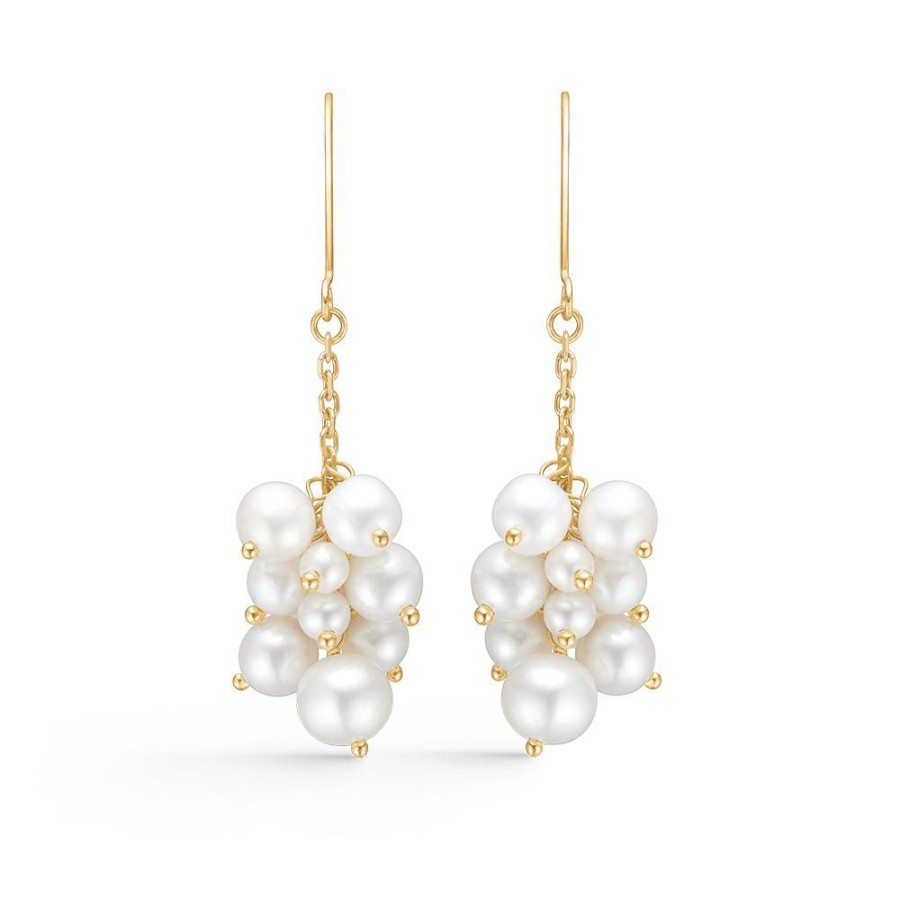 Jewellery Mads Z | Coco Earrings In 8 Ct. Gold With Cultured Pearls