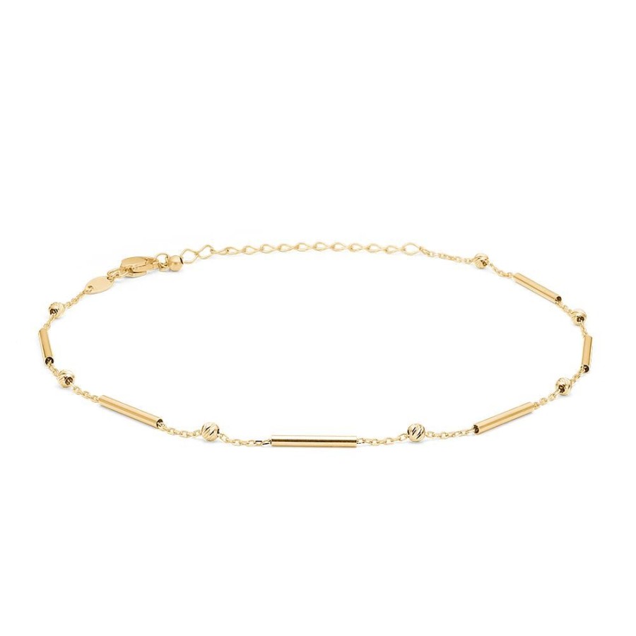 Jewellery Mads Z | Nora Ankle Chain In 8 Ct. Gold