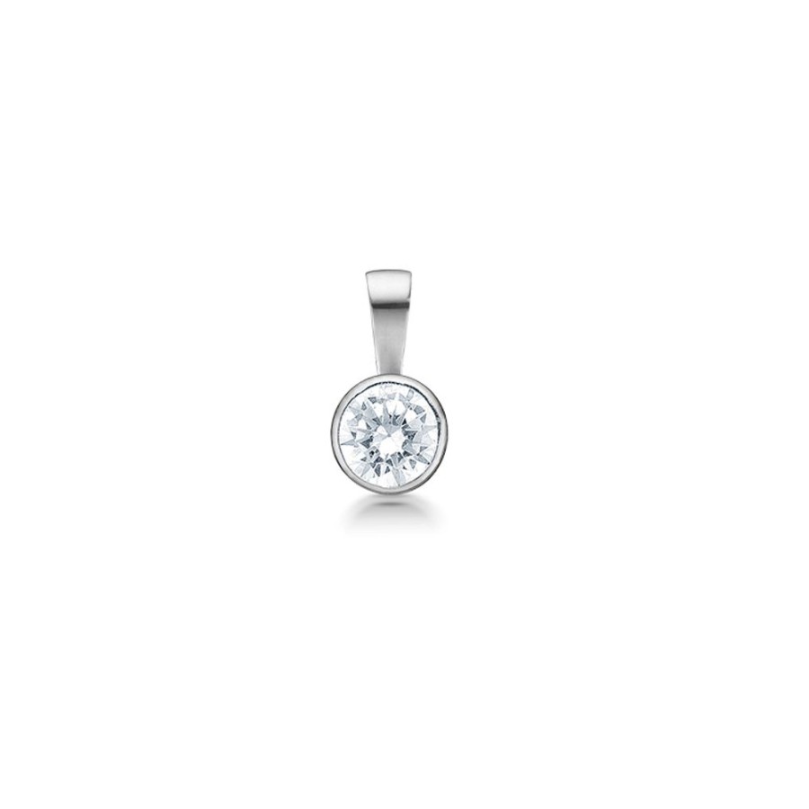 Jewellery Mads Z | Silver Pendant M 4 Mm Cz