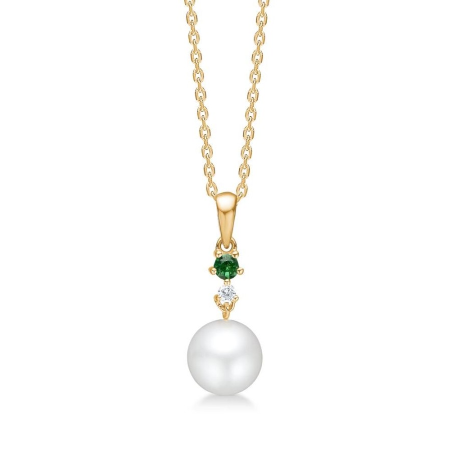 Jewellery Mads Z | Purple Felicity Pendant In 14 Kt. Gold With Tsavorite And Diamond