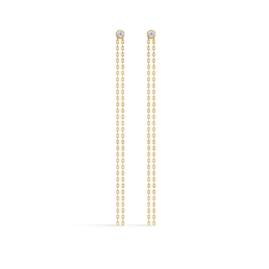 Jewellery Mads Z | Nicole Earrings In 8 Ct. Gold With Zirconia