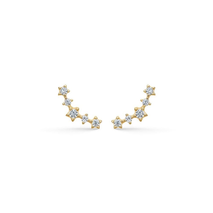 Jewellery Mads Z | Pixie Earrings In 8 Ct. Gold With Zirconia