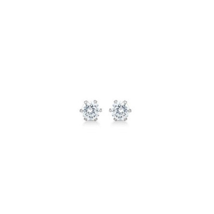 Jewellery Mads Z | Silver Earrings M 3 Mm Cz