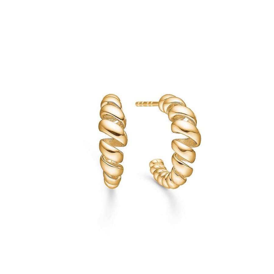 Jewellery Mads Z | Swirl 14 Ct. Gold Earrings