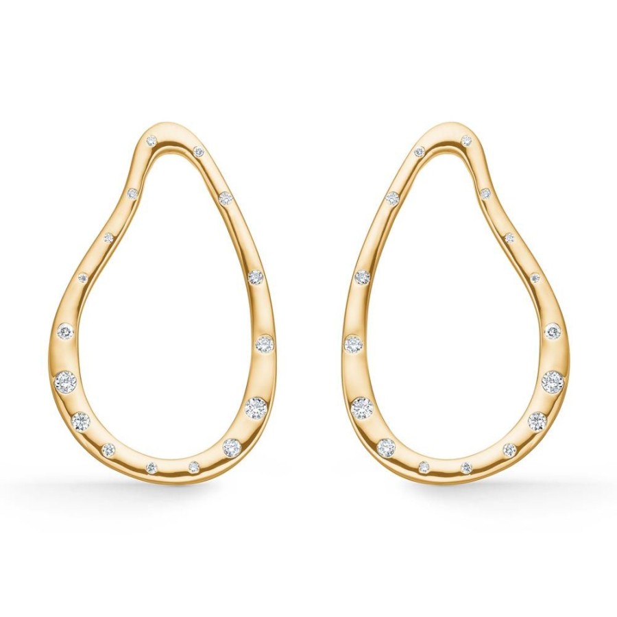 Jewellery Mads Z | Athena Earrings In 14 Ct. Gold With Diamonds