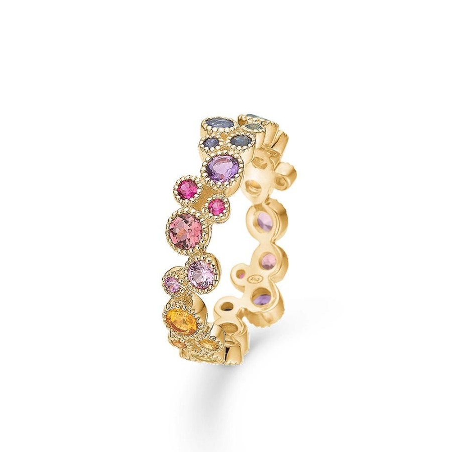 Jewellery Mads Z | Luxury Rainbow Ring 14 Ct. Gold