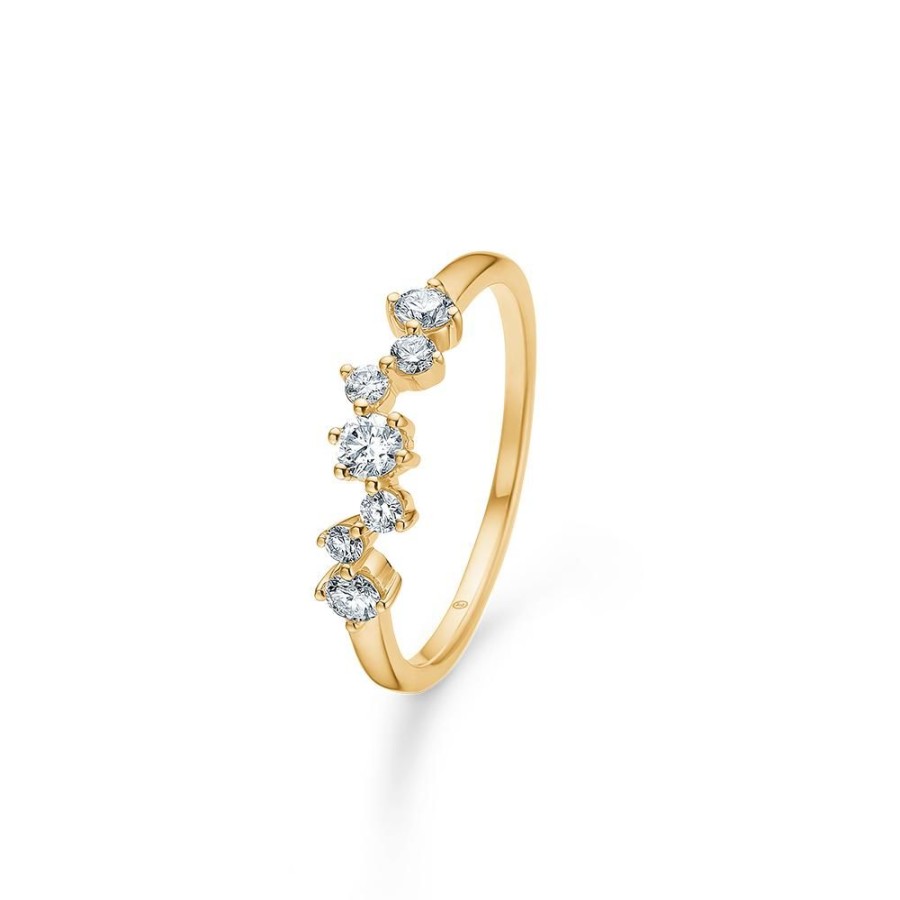 Jewellery Mads Z | Gemma Ring In 14 Ct. Gold With Diamonds