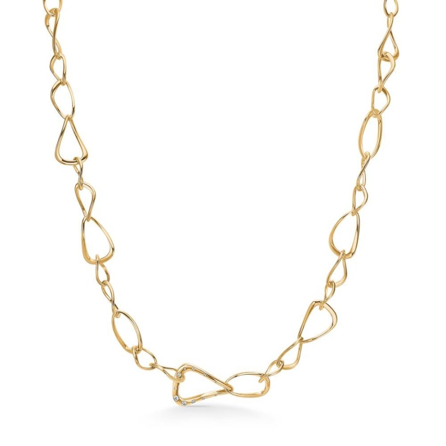 Jewellery Mads Z | Athena Necklace In 14 Ct. Gold With Diamonds