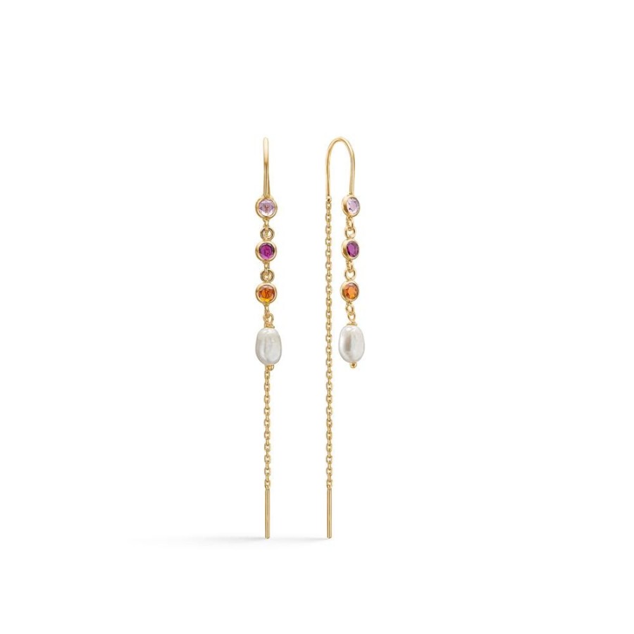 Jewellery Mads Z | Laura Earrings In 8 Ct. Gold With Cultured Pearls