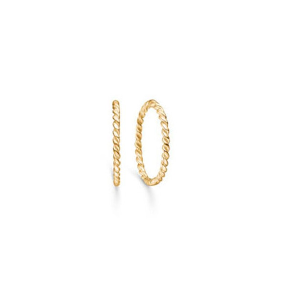 Jewellery Mads Z | 14 Ct. Gold Hoops Twisted, 13Mm