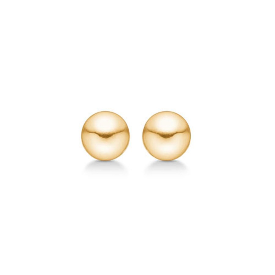 Jewellery Mads Z | Silver Gold Plated Earrings Ball 6 Mm