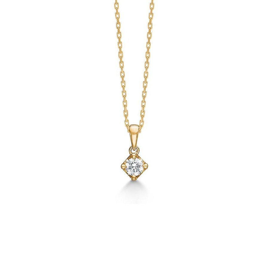 Jewellery Mads Z | Crown Pendant 14 Ct. Gold W. 0,16 Ct.