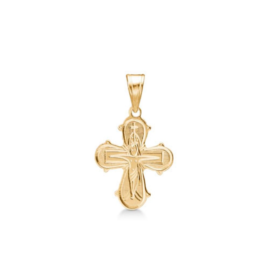 Jewellery Mads Z | 8 Ct. Gold Dagmar Cross Hand Engraved, 19 Mm