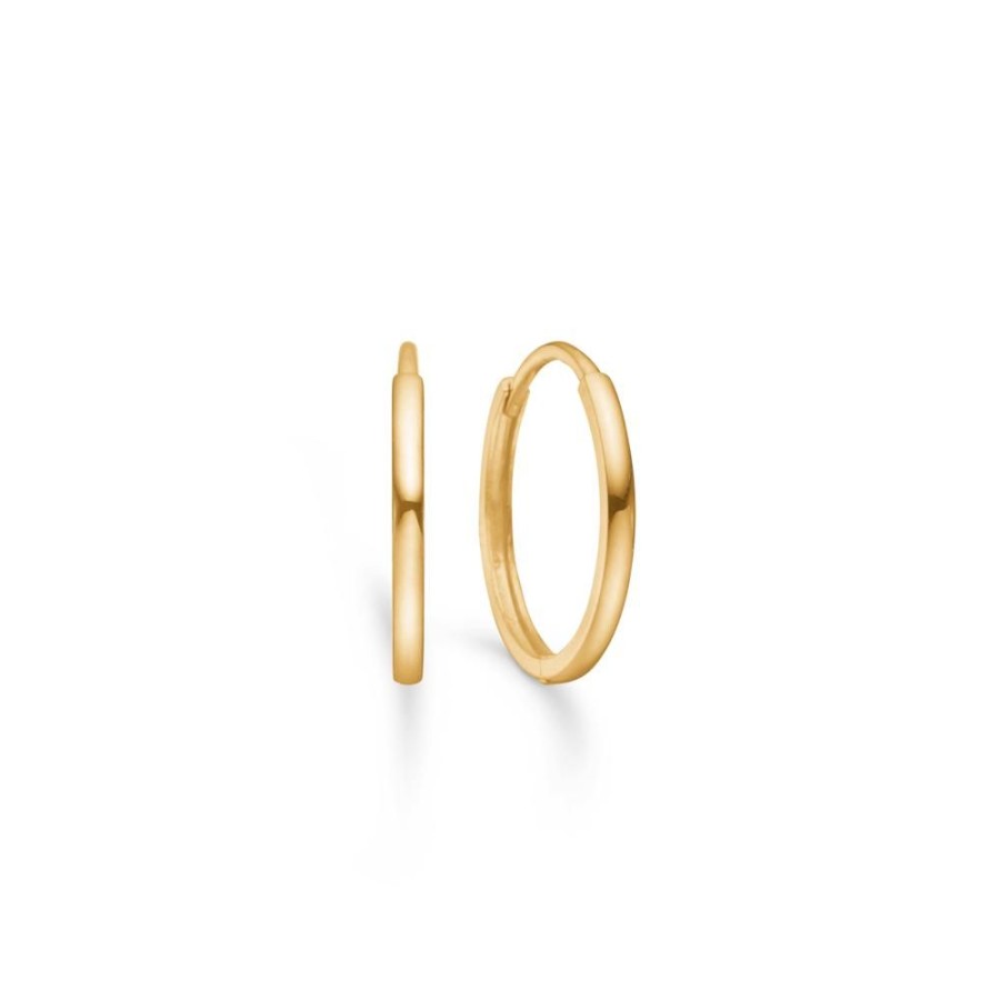 Jewellery Mads Z | 14 Ct. Gold Folded Hoop 18 Mm