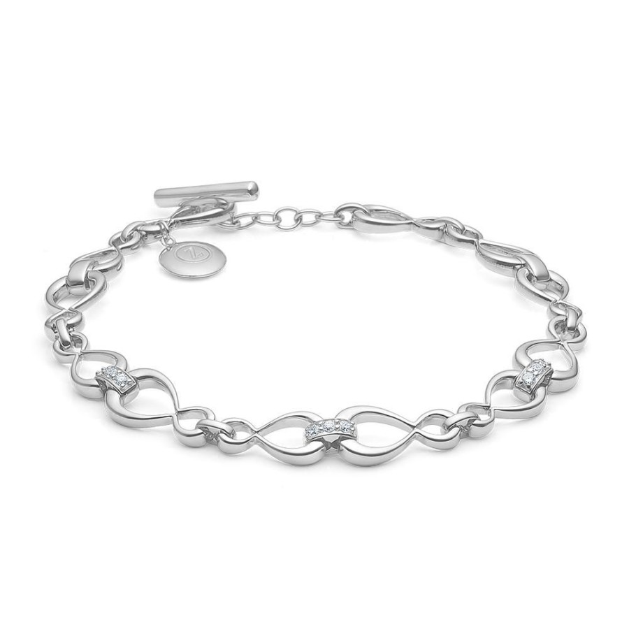 Jewellery Mads Z | Devotion Silver Bracelet With White Topaz