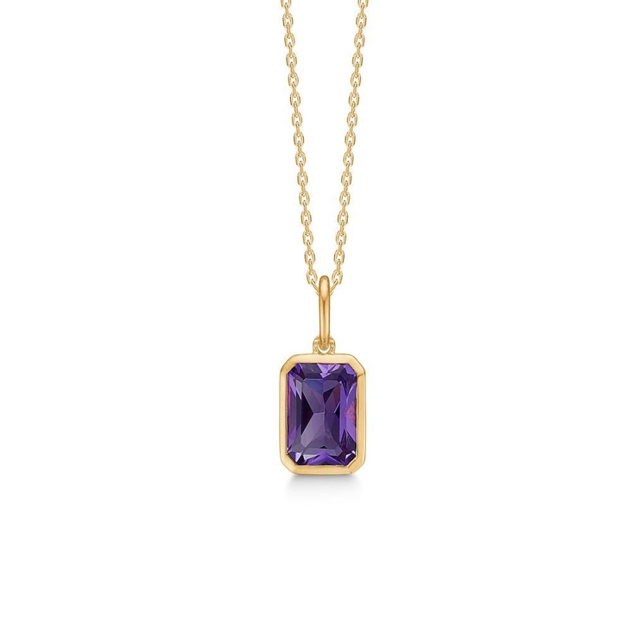 Jewellery Mads Z | Darling Pendant In 14 Ct. Gold With Amethyst