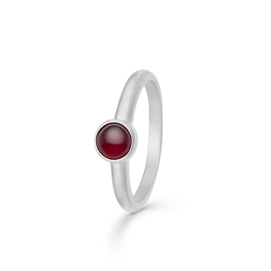 Jewellery Mads Z | Cabochon Silver Ring W. Ruby