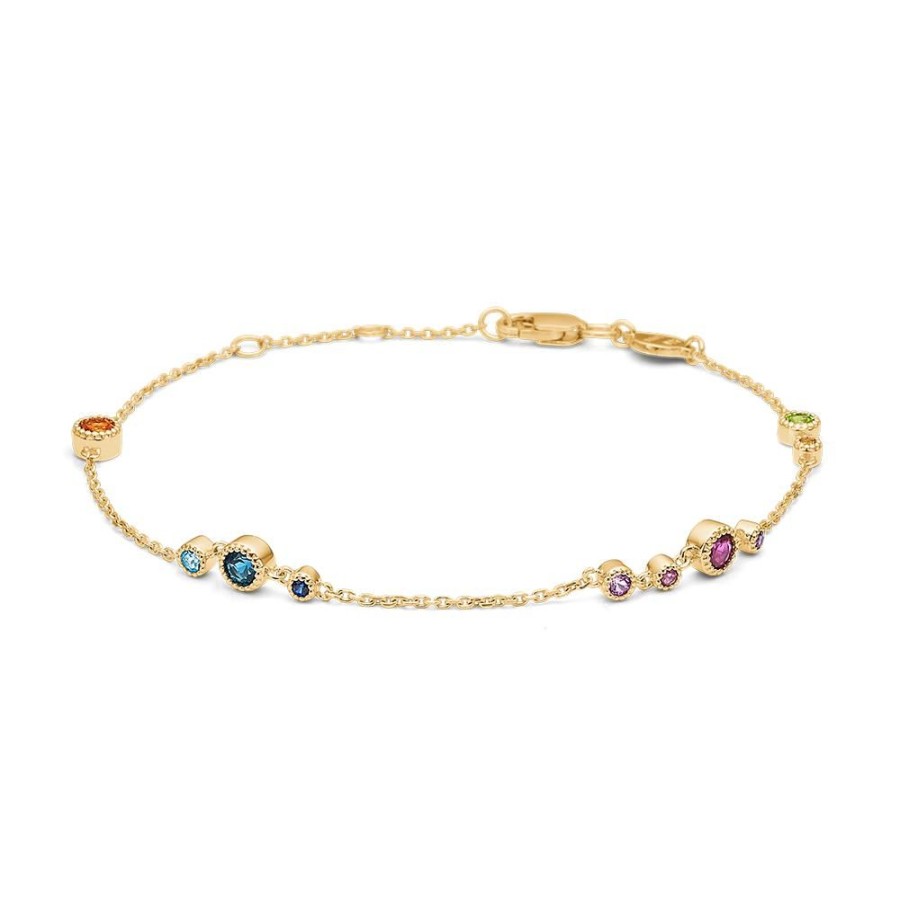 Jewellery Mads Z | Luxury Rainbow Bracelet 14 Ct. Gold