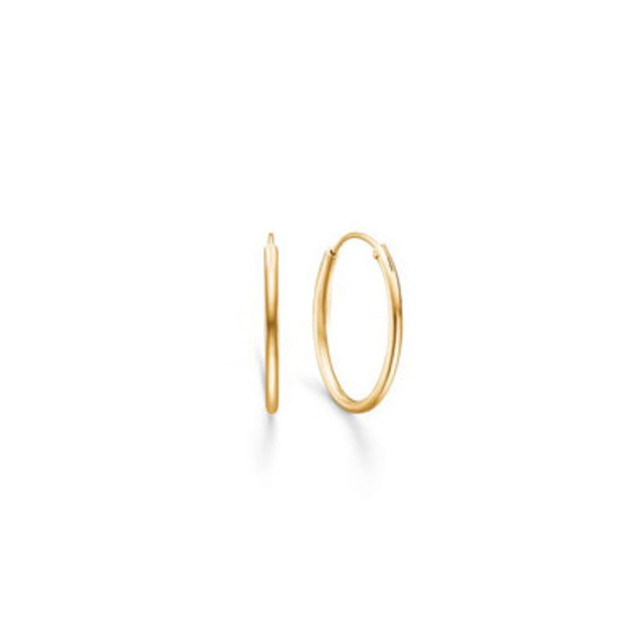 Jewellery Mads Z | Silver Gold Plated Hoops 20 Mm