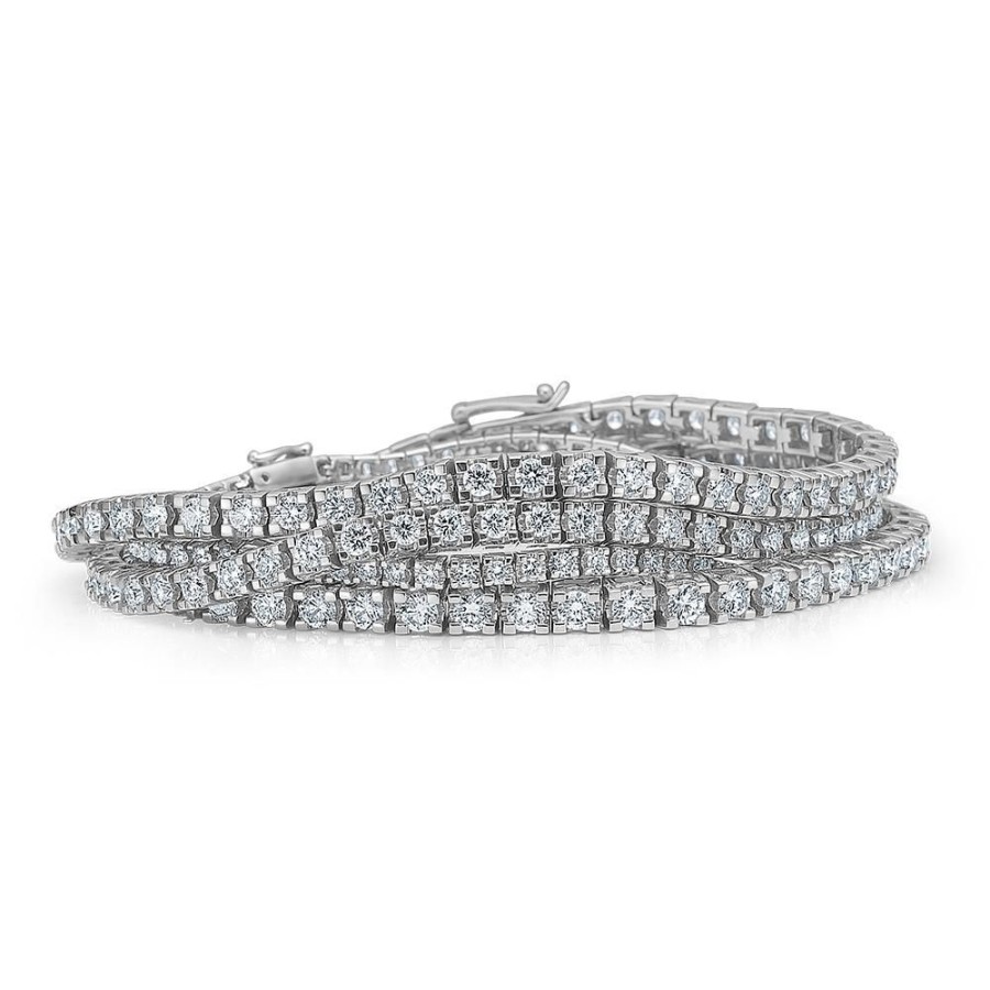 Jewellery Mads Z | Tennis Bracelet In 14 Ct. White Gold With 2,50 Ct. Diamonds