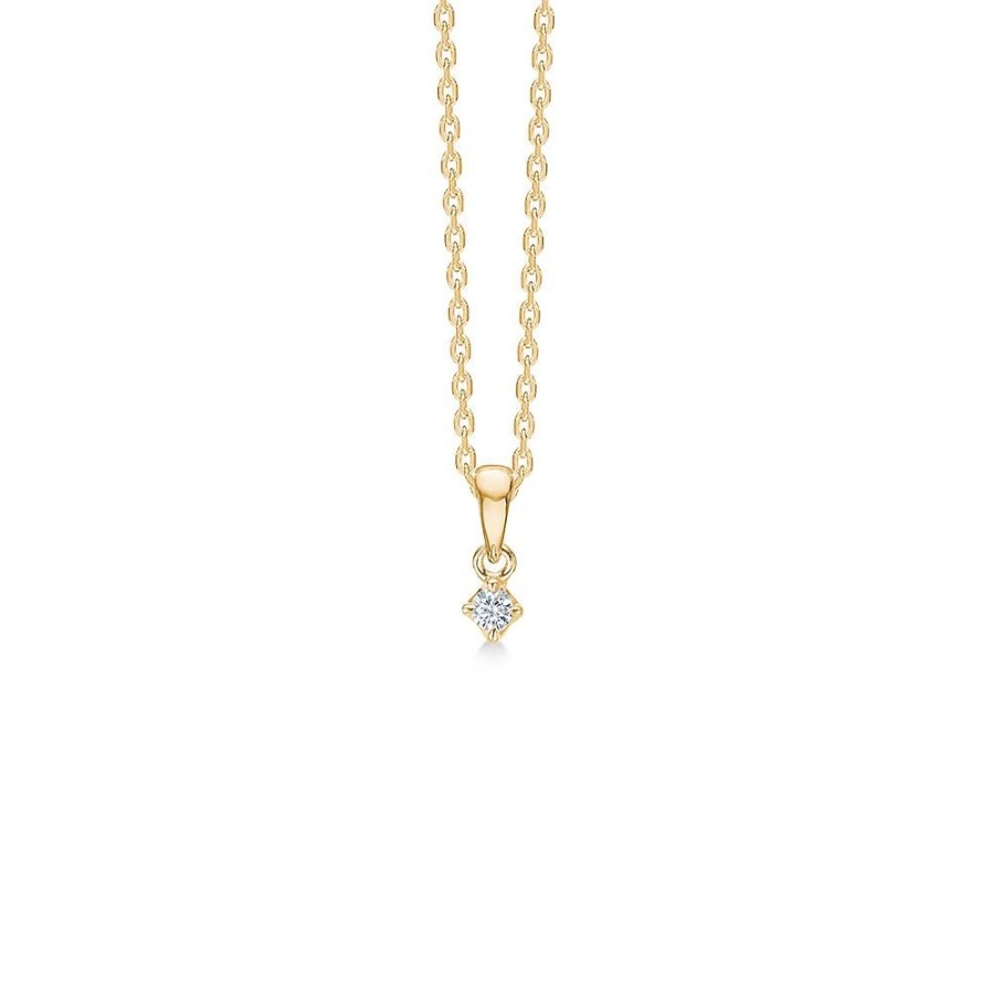 Jewellery Mads Z | Crown Pendant 14 Ct. Gold W. 0,04 Ct.