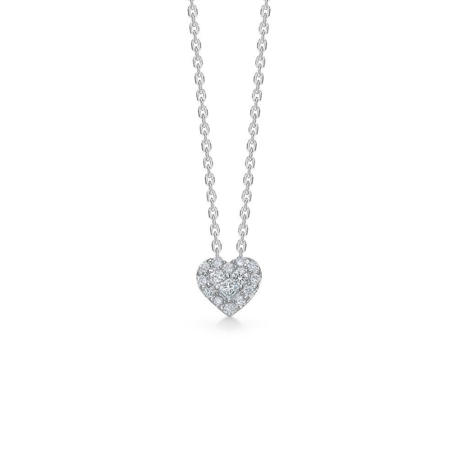 Jewellery Mads Z | Fidelity Pendant In 14 Ct. White Gold With Diamonds