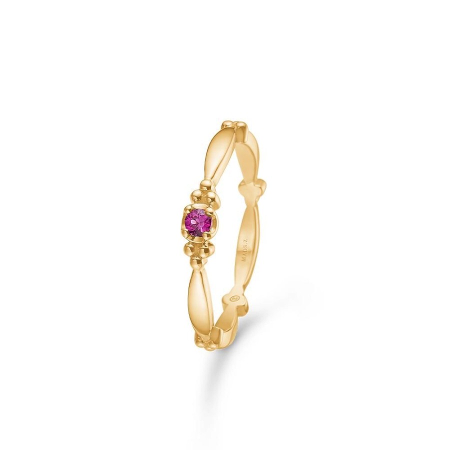 Jewellery Mads Z | Poetry Xo Ring In 14 Ct. Gold With Ruby