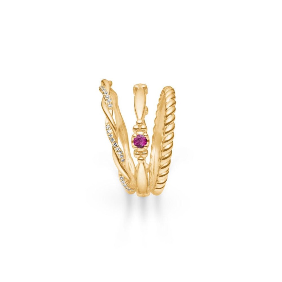 Jewellery Mads Z | Poetry Xo Ring In 14 Ct. Gold With Ruby