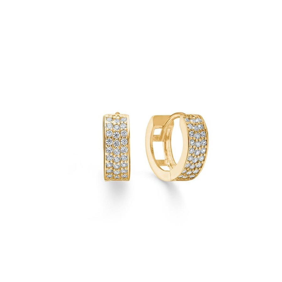 Jewellery Mads Z | Rio Earrings In 8 Ct. Gold With Zirconia