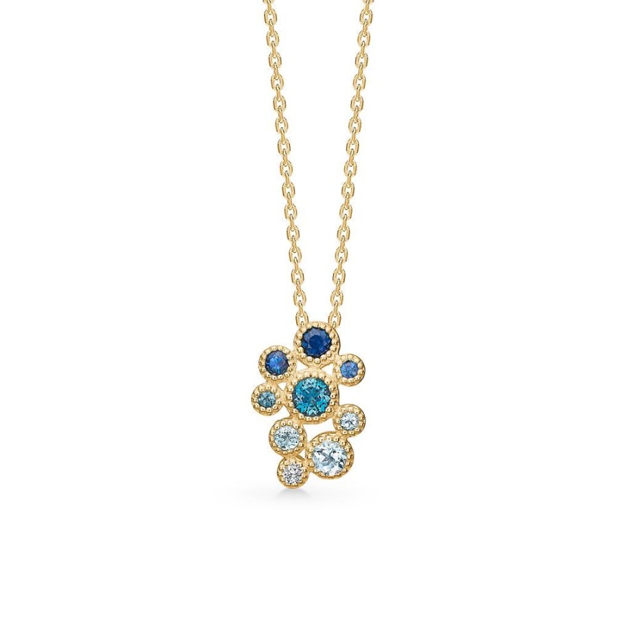 Jewellery Mads Z | Luxury Rainbow Pendant In 14 Ct. Gold With Genuine Stone