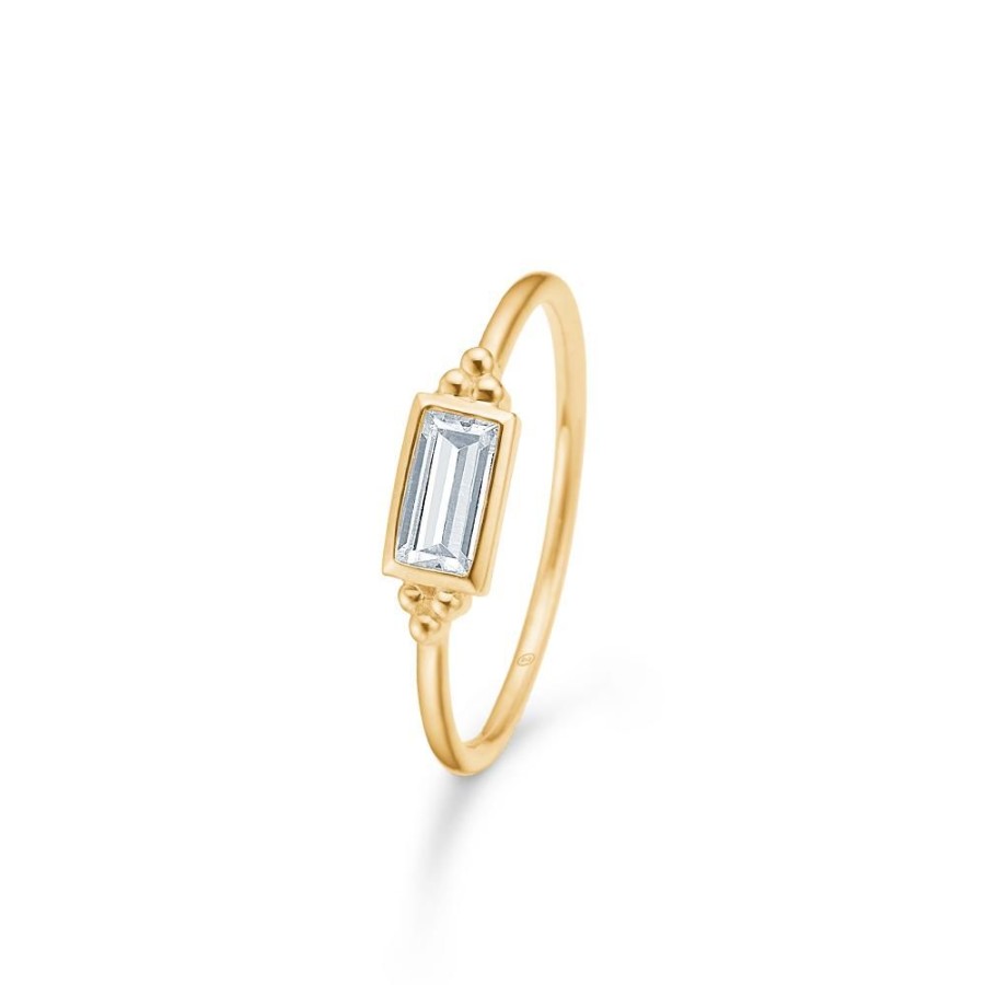 Jewellery Mads Z | Mille Ring In 8 Ct. Gold With Zirconia