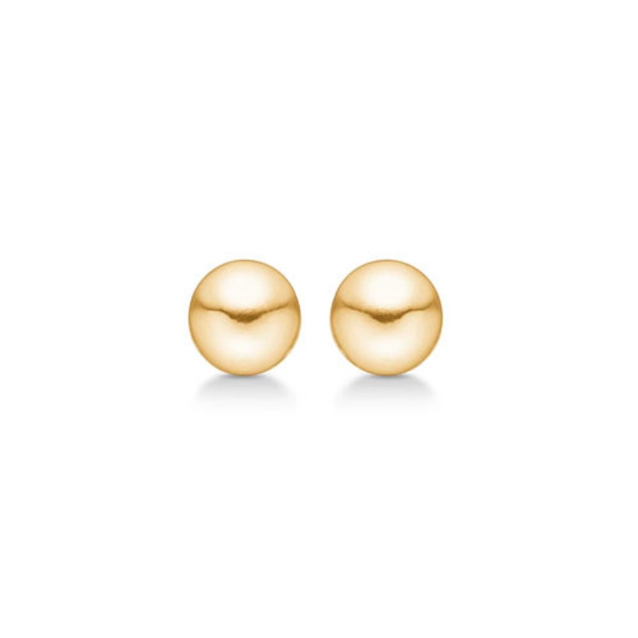 Jewellery Mads Z | 14 Ct. Gold Ball Earrings, 6 Mm