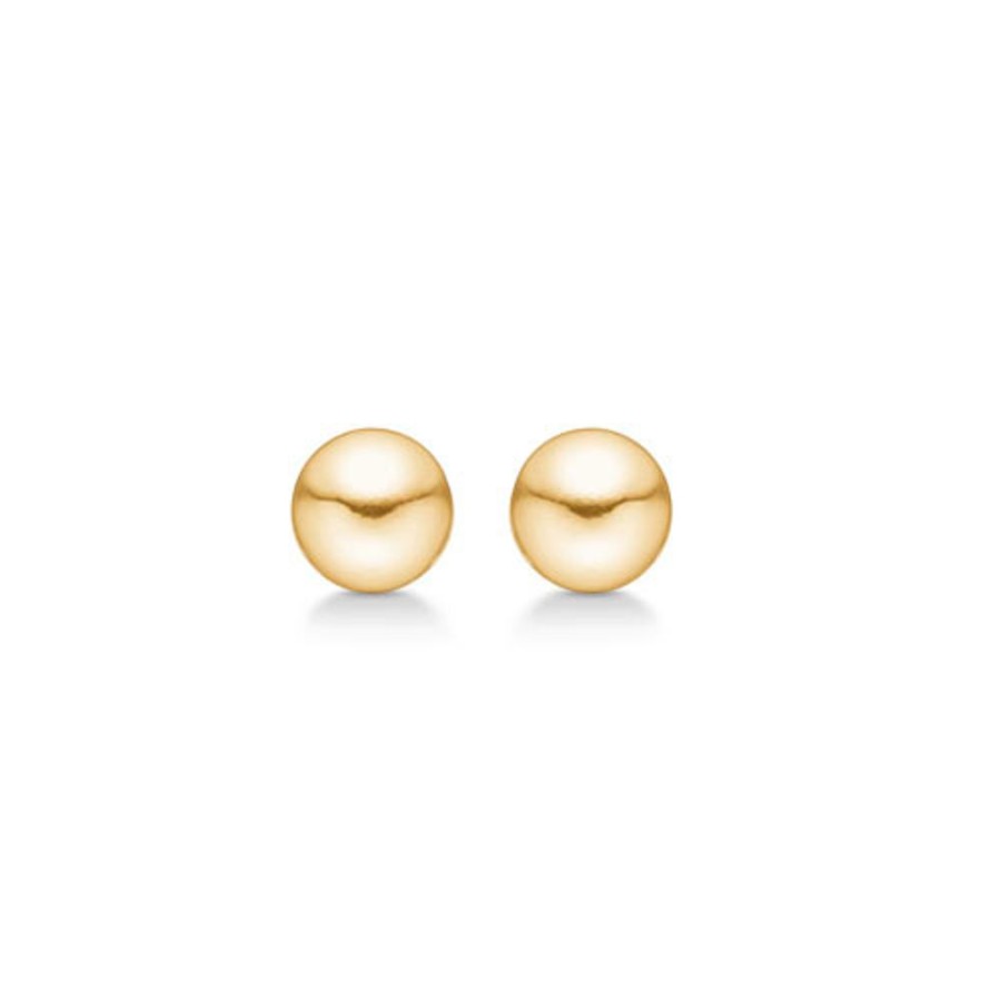 Jewellery Mads Z | 14 Ct. Gold Ball Earrings, 5 Mm