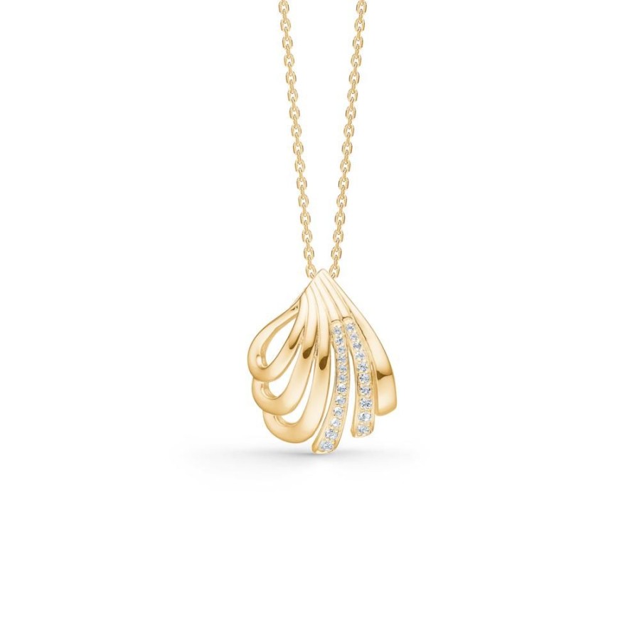 Jewellery Mads Z | Shelby Pendant In 14 Ct. Gold With Diamond