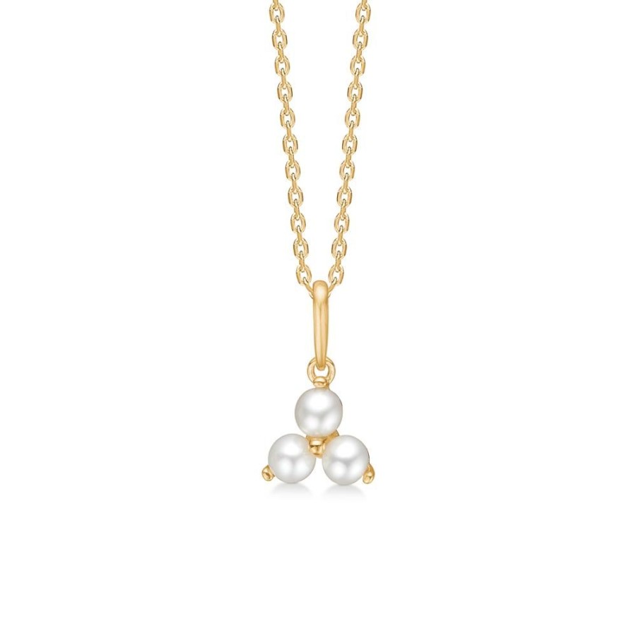 Jewellery Mads Z | Pixie Pendant In 8 Ct. Gold With Cultured Pearls