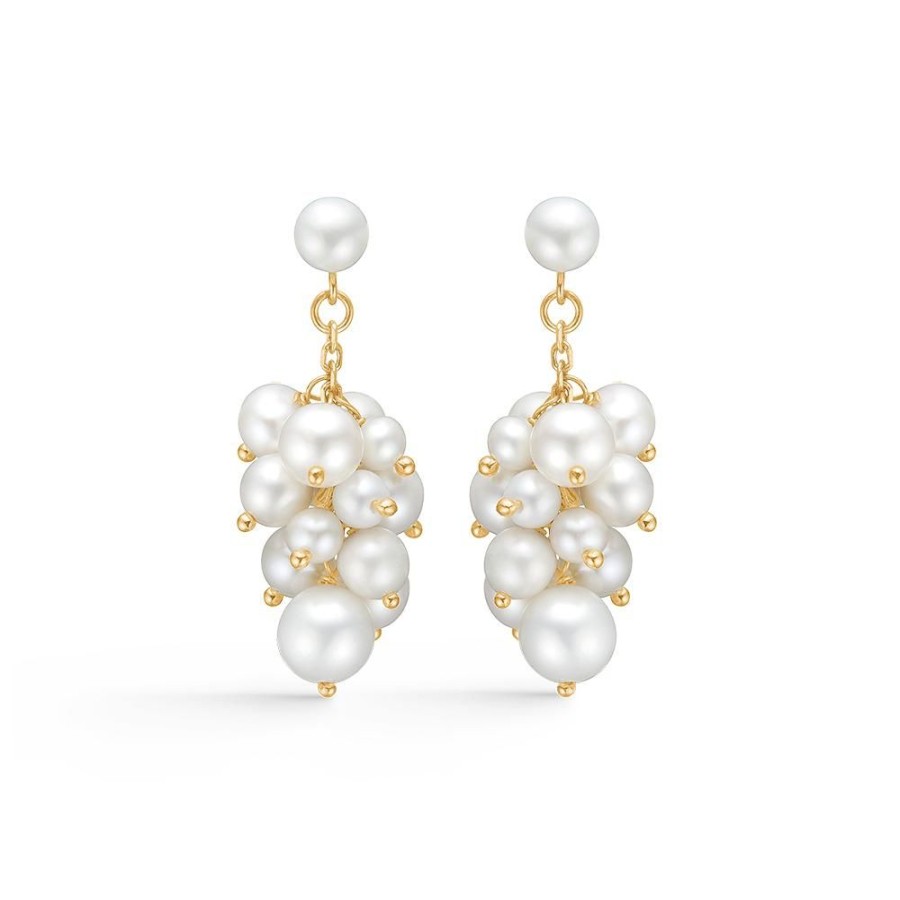 Jewellery Mads Z | Coco Earrings In 8 Ct. Gold With Cultured Pearls