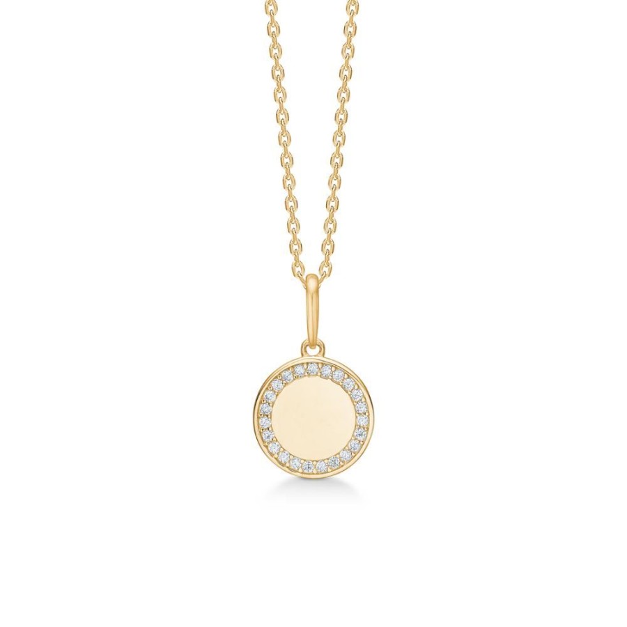 Jewellery Mads Z | Cara Pendant In 8 Ct. Gold With Zirconia