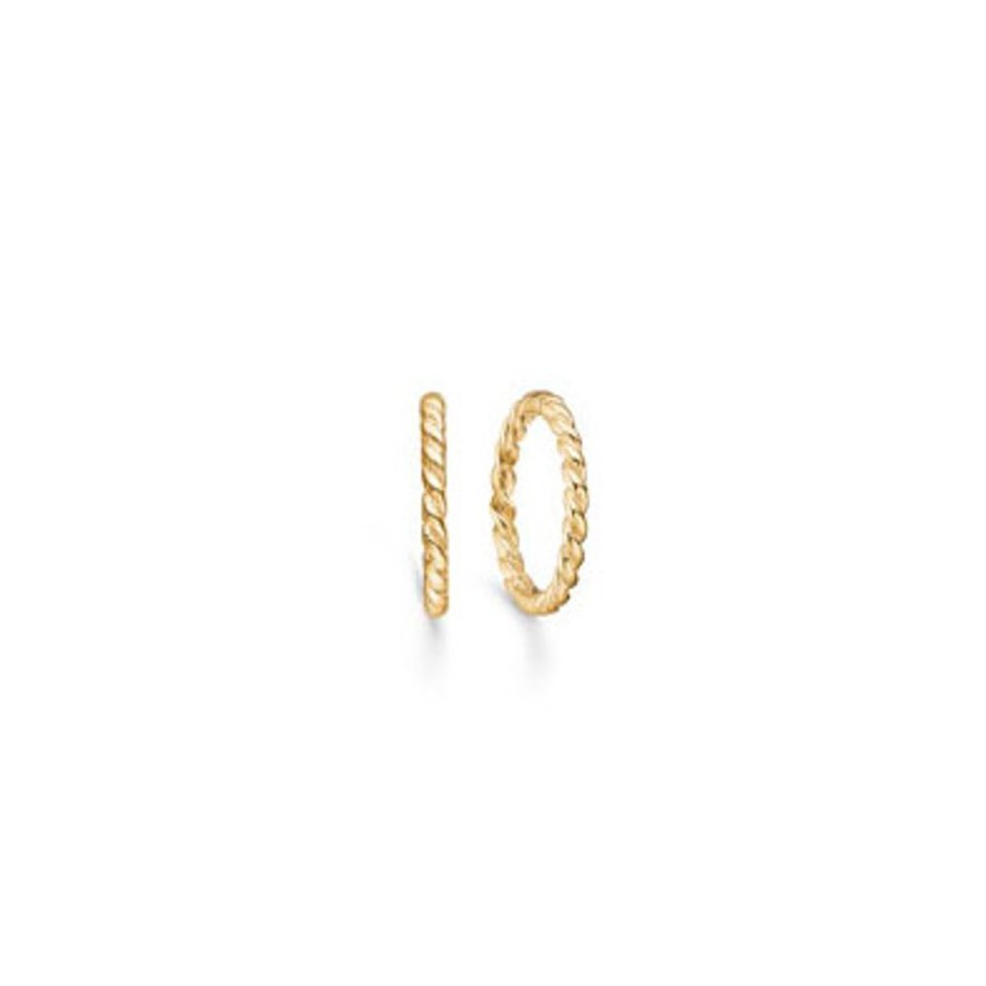 Jewellery Mads Z | 14 Ct. Gold Hoops Twisted, 10Mm