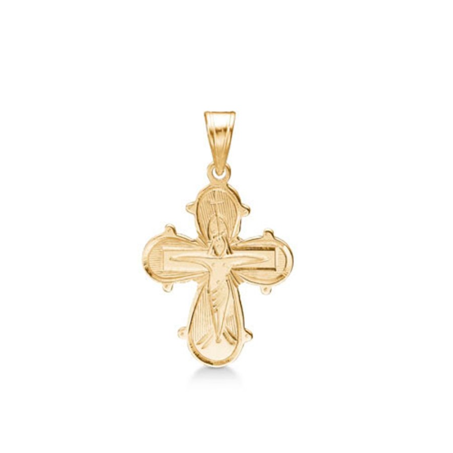 Jewellery Mads Z | 8 Ct. Gold Dagmar Cross Hand Engraved, 21Mm